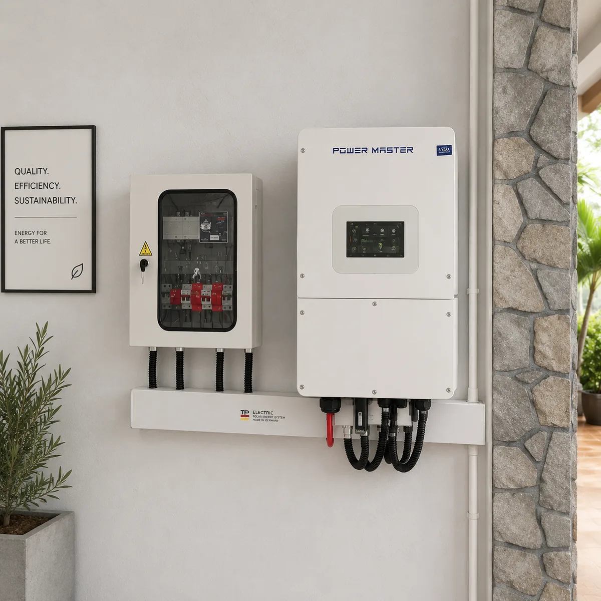 Hệ thống biến tần Powermaster lắp đặt trên tường