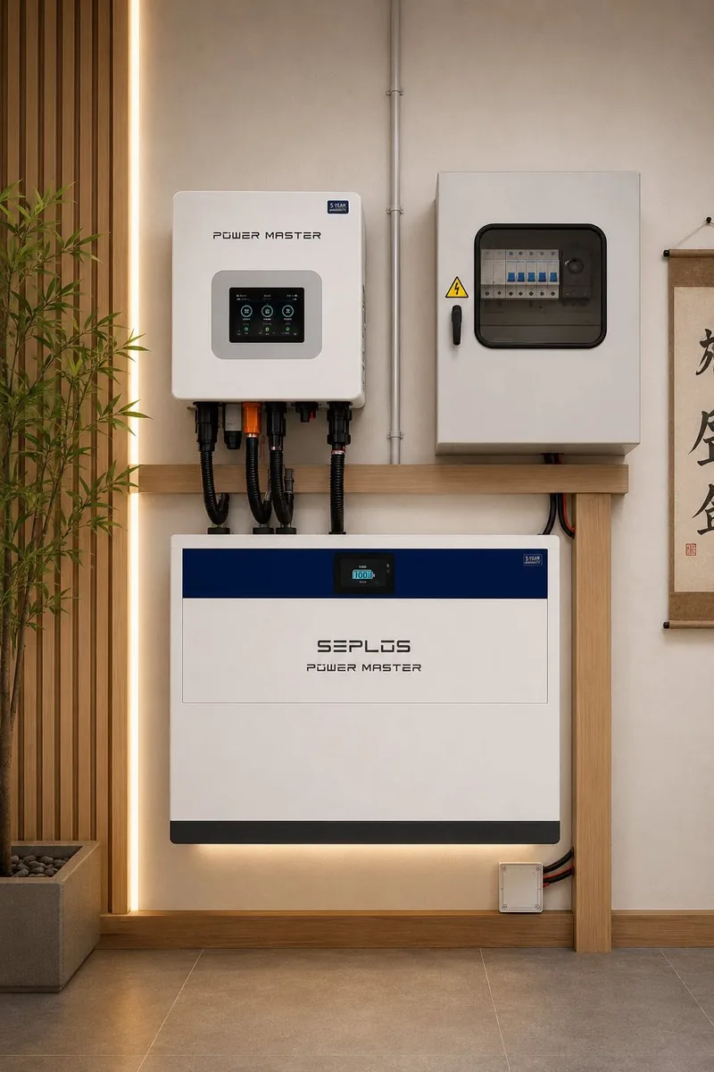 Pin lưu trữ treo tường và biến tần Powermaster